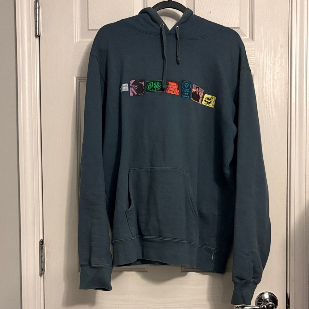 Supreme Teal Graphic Hoodie